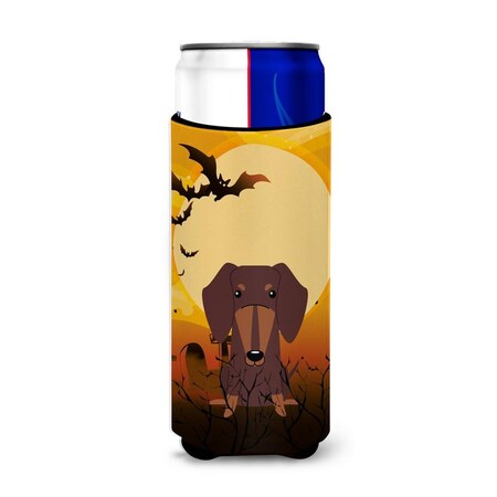 Carolines Treasures Halloween Dachshund Chocolate Michelob Ultra Hugger for Slim Cans BB4397MUK